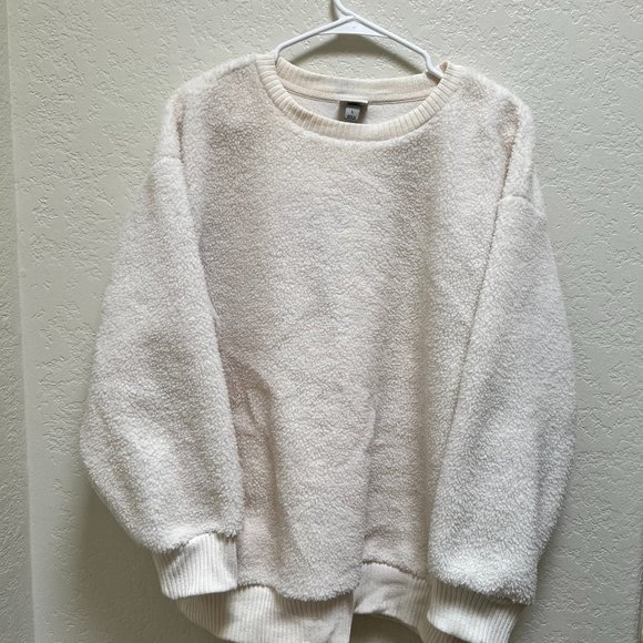A New Day White Fuzzy Sweater - Picture 1 of 3